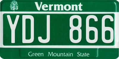 VT license plate YDJ866