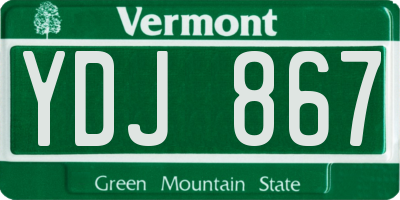 VT license plate YDJ867
