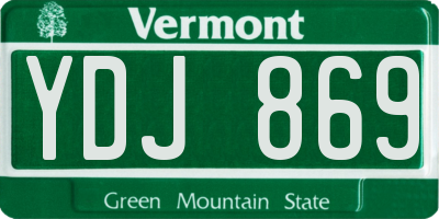 VT license plate YDJ869