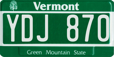 VT license plate YDJ870