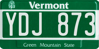 VT license plate YDJ873