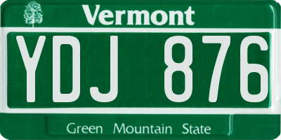 VT license plate YDJ876