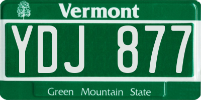 VT license plate YDJ877