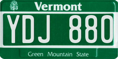 VT license plate YDJ880
