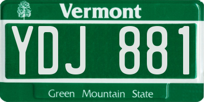 VT license plate YDJ881