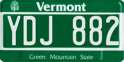 VT license plate YDJ882