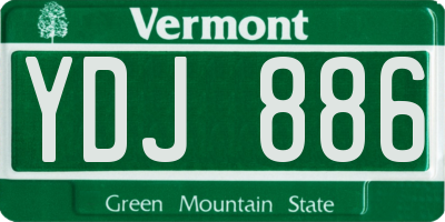 VT license plate YDJ886