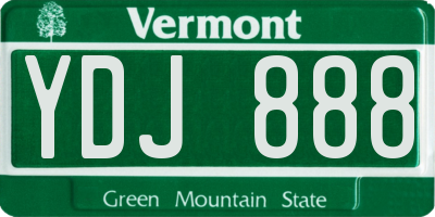 VT license plate YDJ888