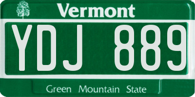 VT license plate YDJ889