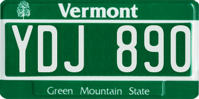 VT license plate YDJ890