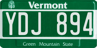 VT license plate YDJ894