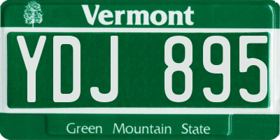 VT license plate YDJ895