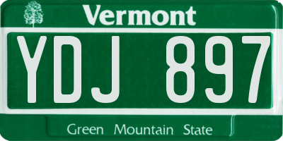 VT license plate YDJ897