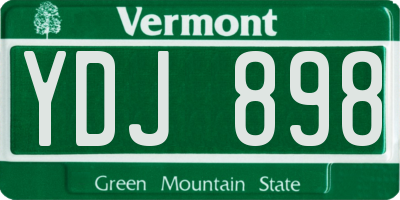 VT license plate YDJ898