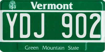 VT license plate YDJ902