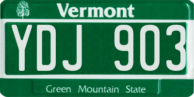 VT license plate YDJ903