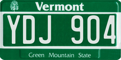 VT license plate YDJ904
