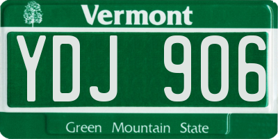 VT license plate YDJ906