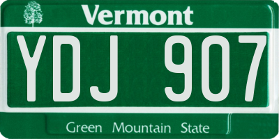 VT license plate YDJ907