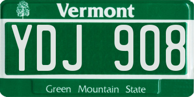 VT license plate YDJ908