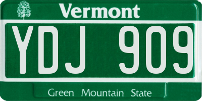 VT license plate YDJ909