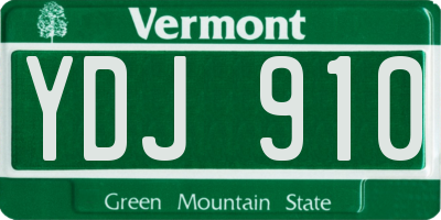 VT license plate YDJ910