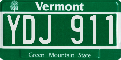 VT license plate YDJ911
