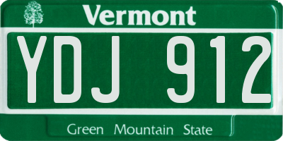 VT license plate YDJ912