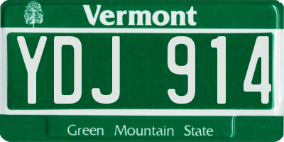 VT license plate YDJ914