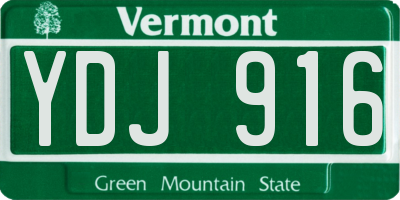 VT license plate YDJ916