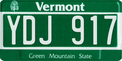 VT license plate YDJ917