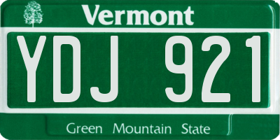 VT license plate YDJ921