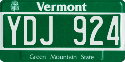 VT license plate YDJ924