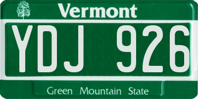 VT license plate YDJ926