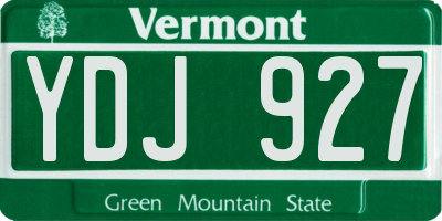 VT license plate YDJ927