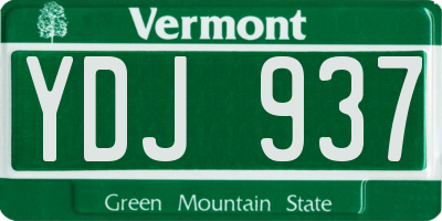 VT license plate YDJ937