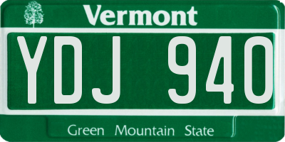 VT license plate YDJ940