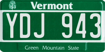 VT license plate YDJ943