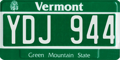 VT license plate YDJ944