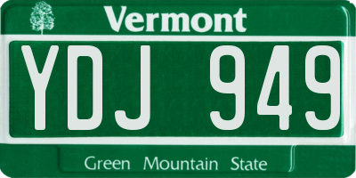 VT license plate YDJ949