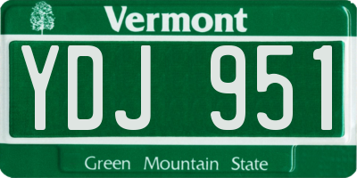 VT license plate YDJ951
