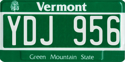 VT license plate YDJ956