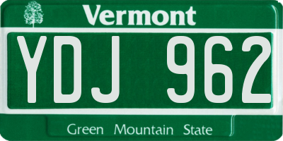 VT license plate YDJ962