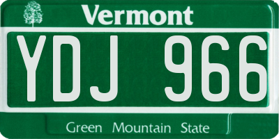 VT license plate YDJ966