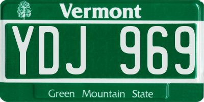 VT license plate YDJ969