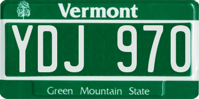 VT license plate YDJ970