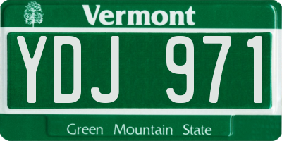 VT license plate YDJ971