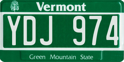 VT license plate YDJ974