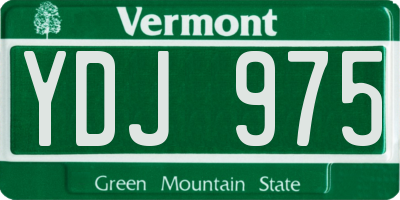VT license plate YDJ975