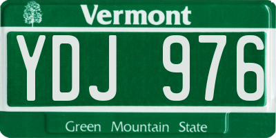 VT license plate YDJ976